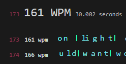 Words Per Minute typing test